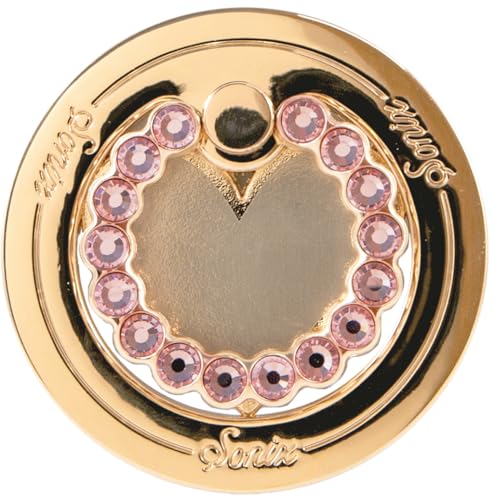 Gold Heart / Pink Rhinestone