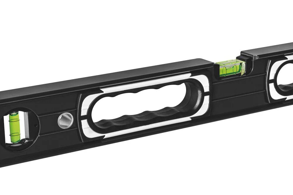 Stabila Dark Shadow Type 196 2-Piece 24 Inch & 48 Inch Aluminum Level Set with Carrying Case STA 37348 - Perfect for Construction, Carpentry, and DIY Home Projects