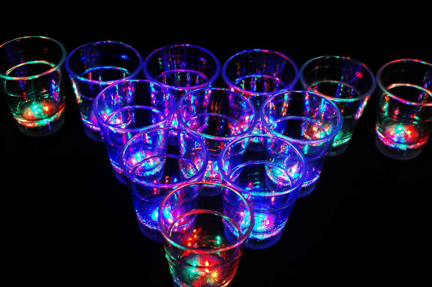 Brand Light Up MultiColor LED Shot Glasses (12 Pack) - Party Drinking Cups for Nightclubs, Bars, and Birthday Celebrations