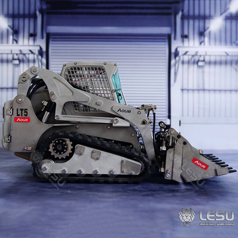 1:14 LESU RC Metal Hydraulic Skid Steer Loader - DIY Construction Vehicle Model with Lights & Sounds | Remote Control Tracked Toy for Kids & Adults | Perfect for Construction Play, Collecting & STEM Learning