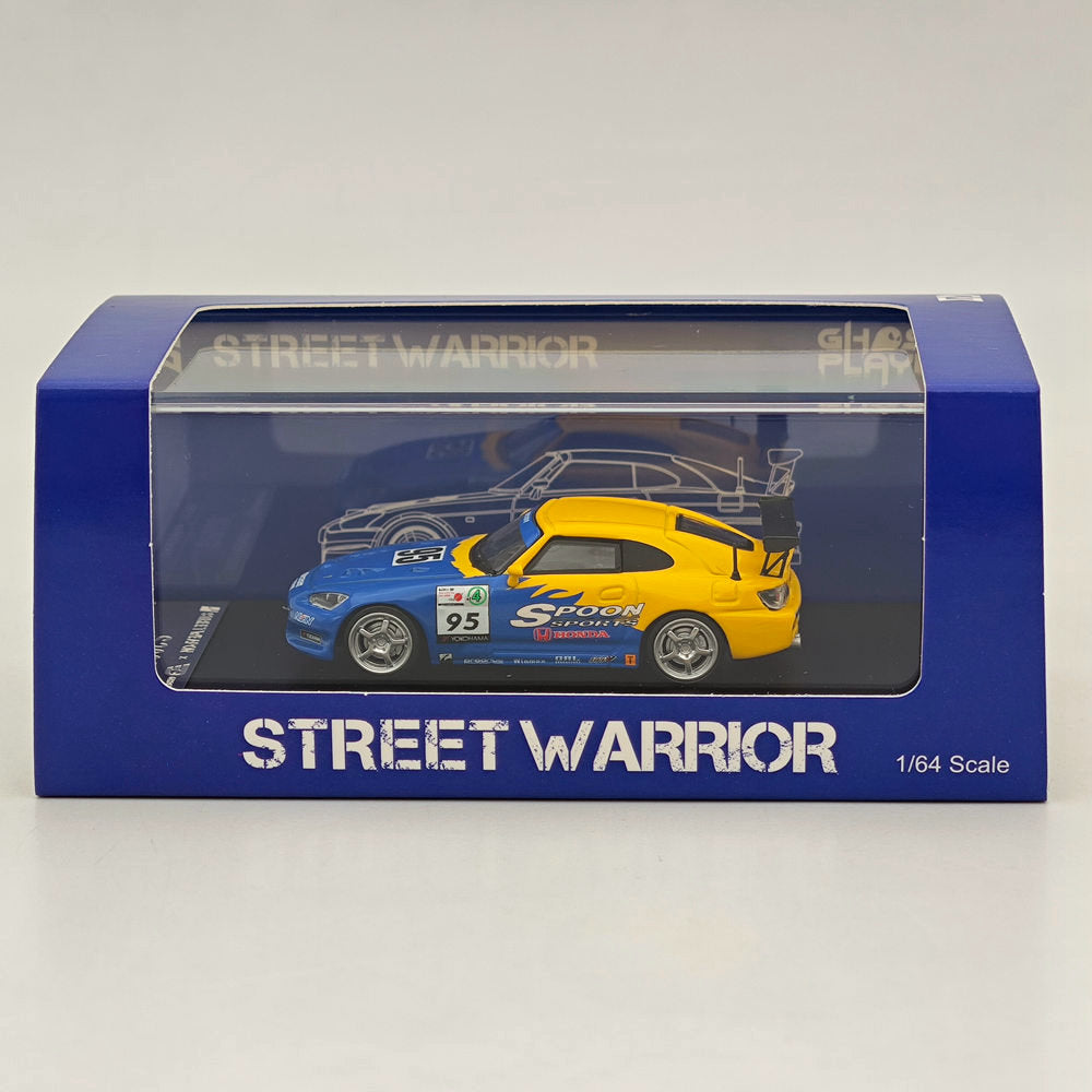 1:64 Scale Honda EG6 & S2000 SPOON Limited Edition Diecast Model Car - Blue & Yellow Street Weapon - Perfect for Collectors, Racing Enthusiasts & Display Showcase