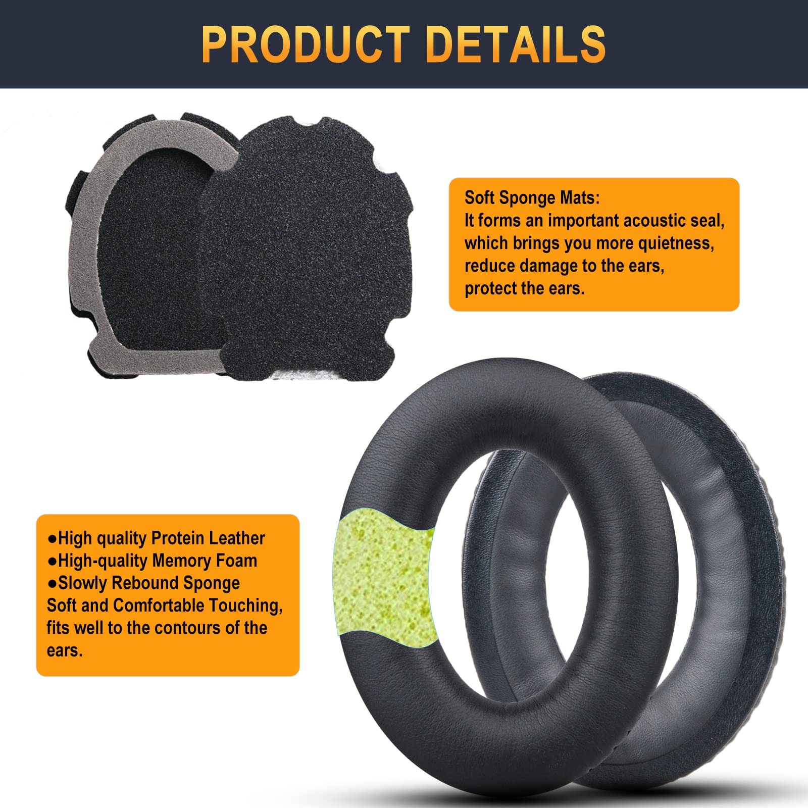 Bose Aviation A20 Replacement Ear Pads - Premium Leather Memory Foam Cushions Compatible with Bose A10 & A20 Headsets - Durable & Comfortable for Long Flights (Black) - Perfect for Pilots, Aviation Enthusiasts & Professional Use