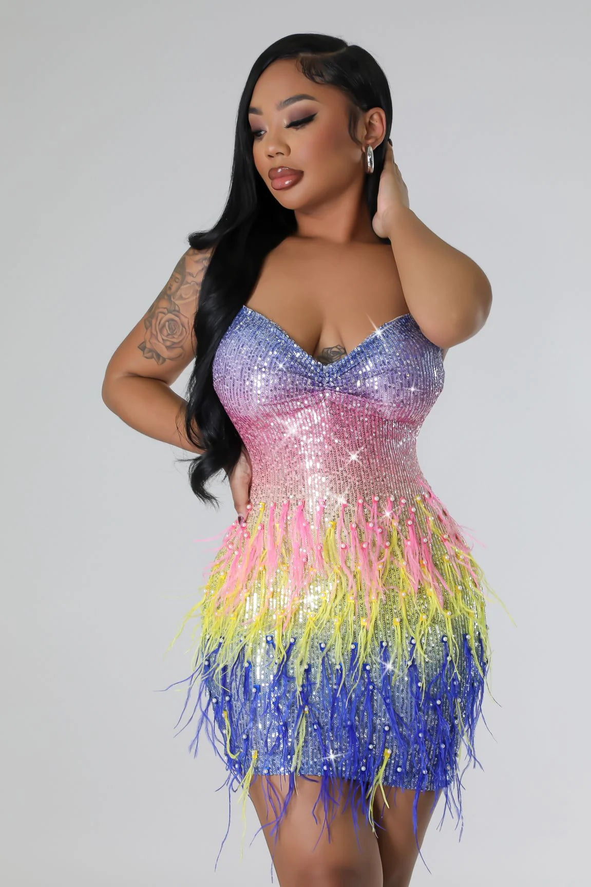 Sparkly Sequin Mini Dress for Women - Elegant Party & Club Wear - Perfect for Night Out, Prom, and Special Occasions