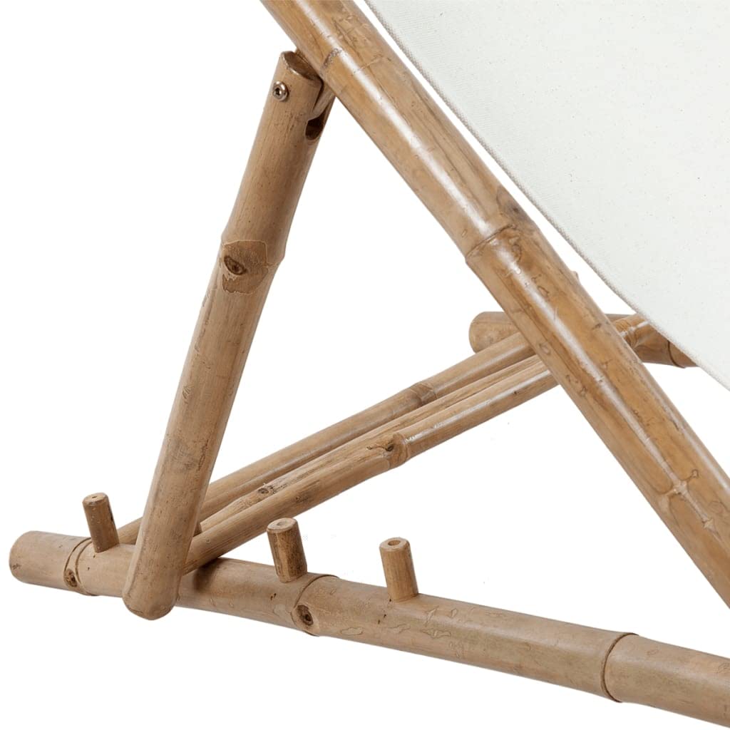 Premium Bamboo & Canvas Outdoor Patio Chairs - Garden, Lawn, Deck & Balcony Furniture - Durable Dining Chairs for Porch, Backyard & Sunroom - Perfect for Relaxing, Entertaining & Outdoor Dining