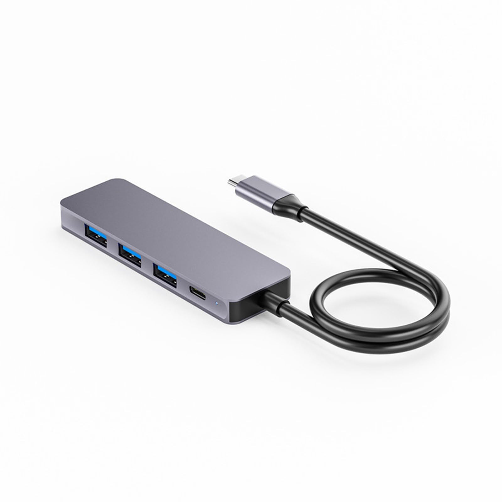 4-in-1 Multiport USB Hub Adapter for Laptop & Tablet - Expand USB Ports for Keyboard, Mouse & Devices - Perfect for Home Office & Travel Workspace