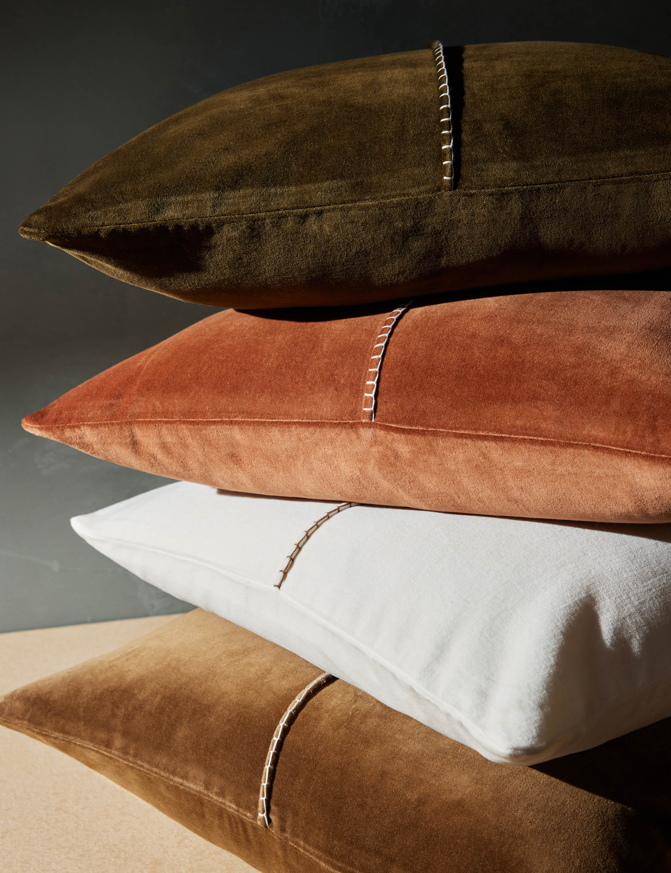Luxury Velvet Pillow for Sofa & Bed - Soft Caddie Pillow for Home Decor, Living Room, Bedroom - Perfect for Relaxing, Reading & Enhancing Comfort