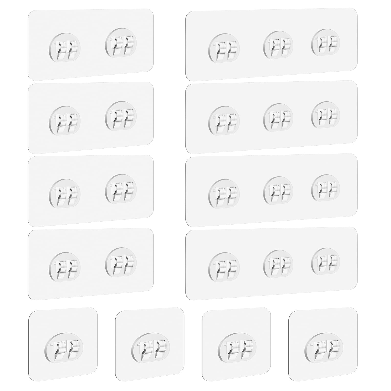 12 Pack Strong Adhesive Shower Caddy Hooks - No Drill Replacement Hooks for Shower Shelves, Racks & Basket Holders | Perfect for Bathroom Organization & Space Saving