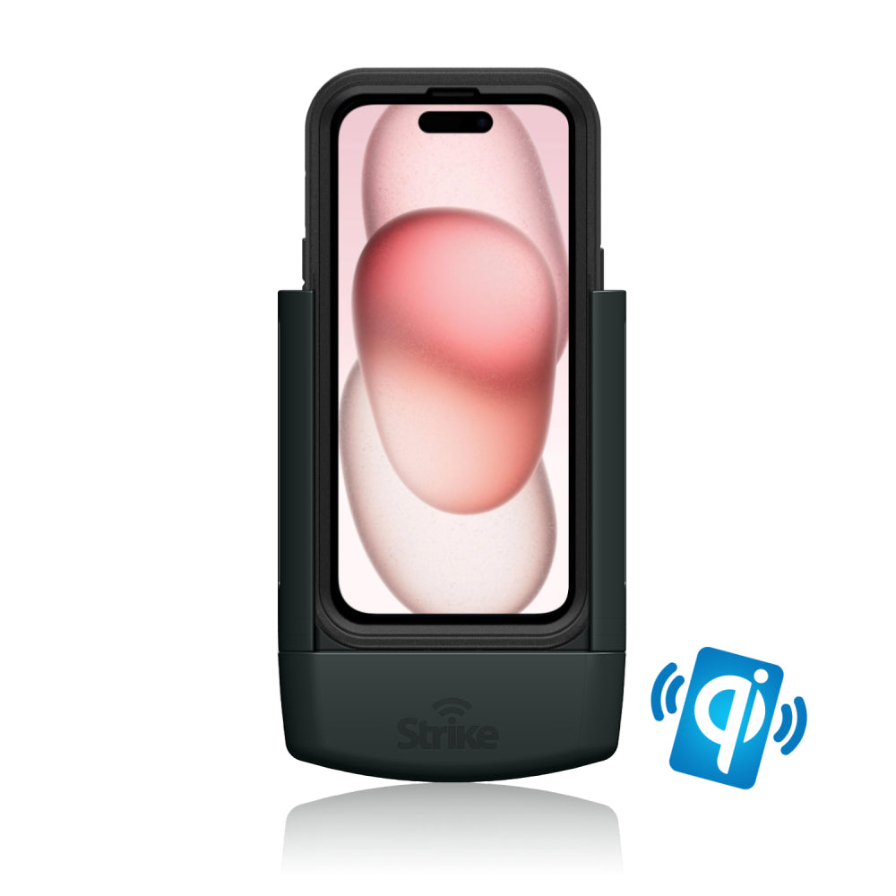 iPhone 15 Car Mount with Wireless Charging - Compatible with OtterBox Defender Case - Hands-Free Phone Holder for Safe Driving & Navigation