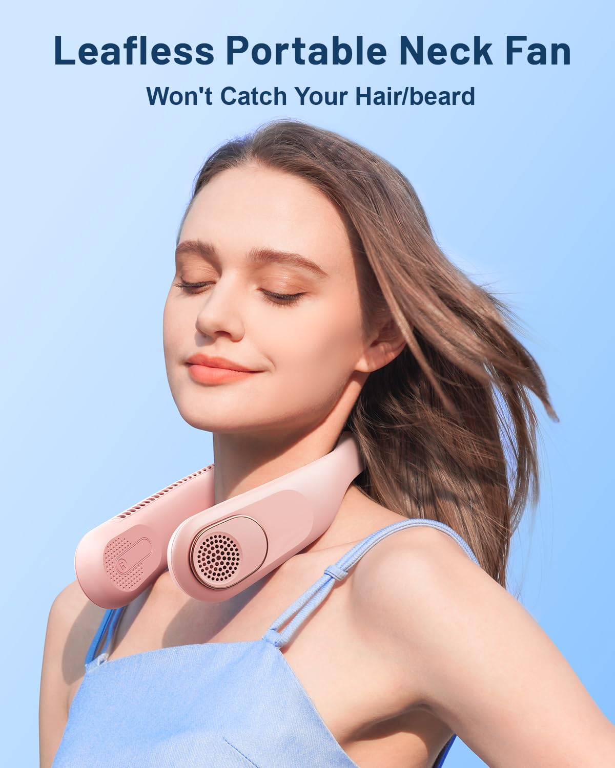SWEETFULL 360° Bladeless Neck Fan - Portable USB Rechargeable Personal Cooling Fan with 4000mAh Battery | Hands-Free Wearable Fan for Travel, Office, Gym, Outdoor Activities | Perfect Gift for Men, Women, Parents