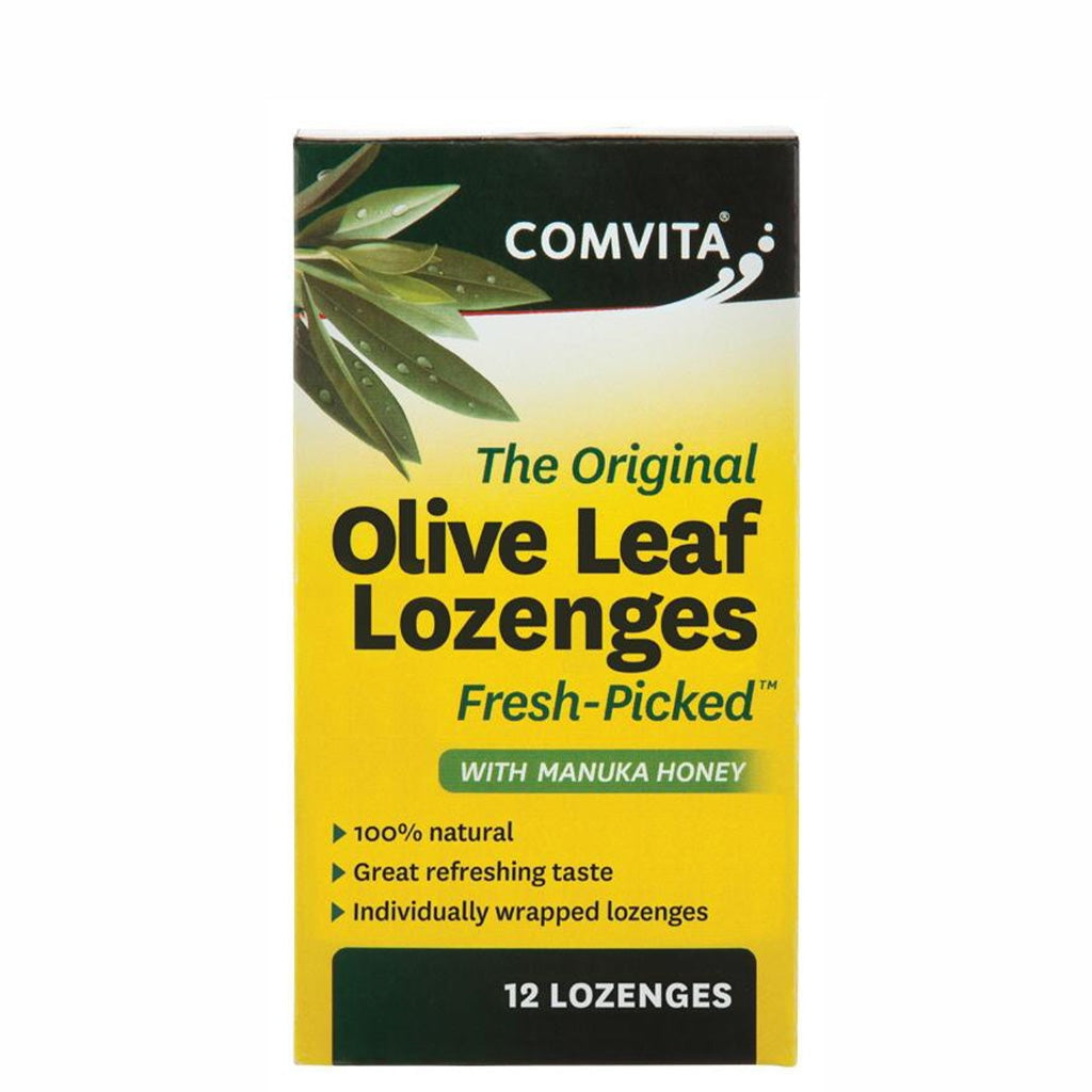 Comvita Olive Leaf Lozenges with Manuka Honey - Natural Immune Support & Sore Throat Relief - Perfect for Travel, Work & Daily Wellness