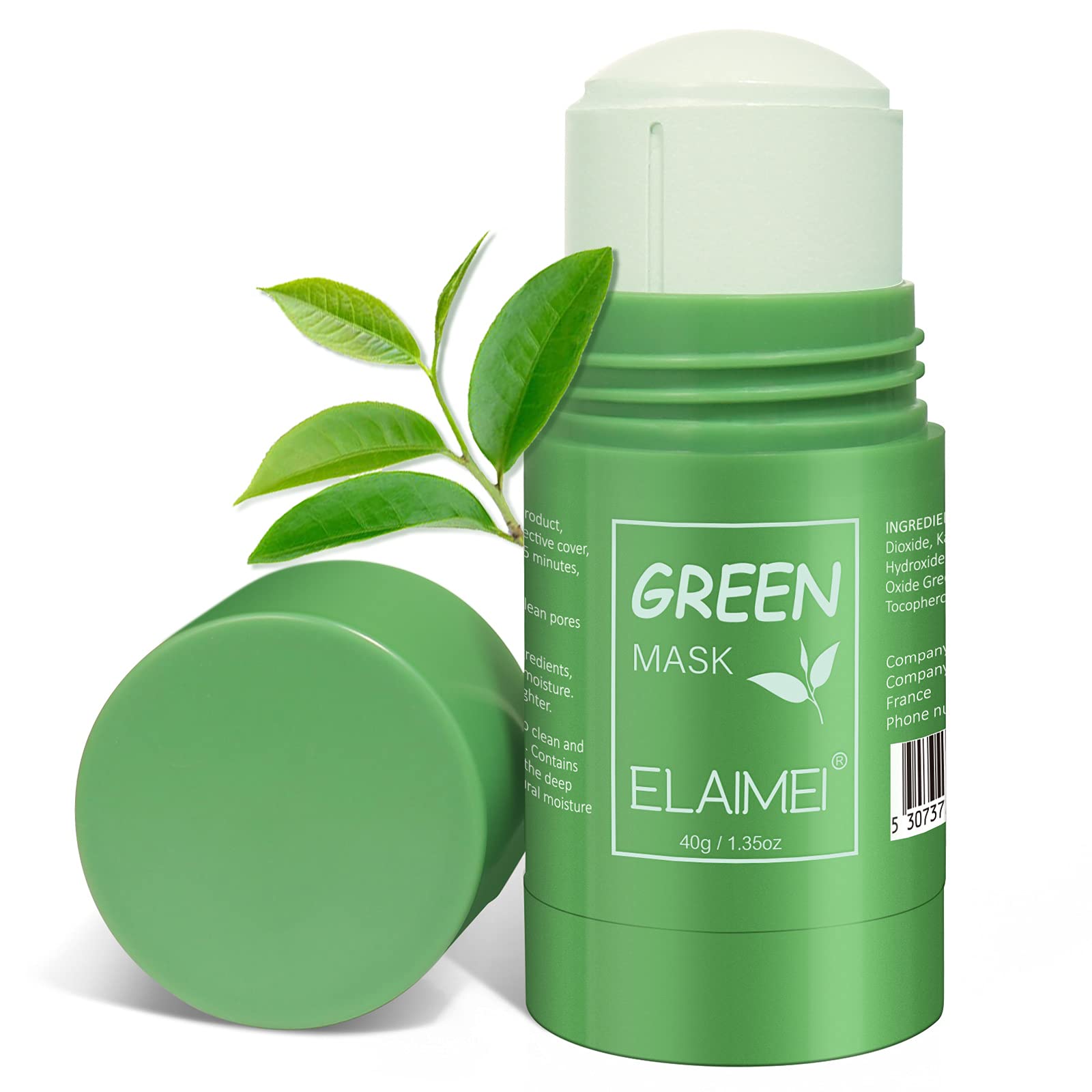 Green Tea Clay Stick Mask - Deep Cleansing, Oil Control & Purifying Face Mask Stick for All Skin Types | Moisturizing & Detoxifying Skincare for Acne-Prone & Oily Skin