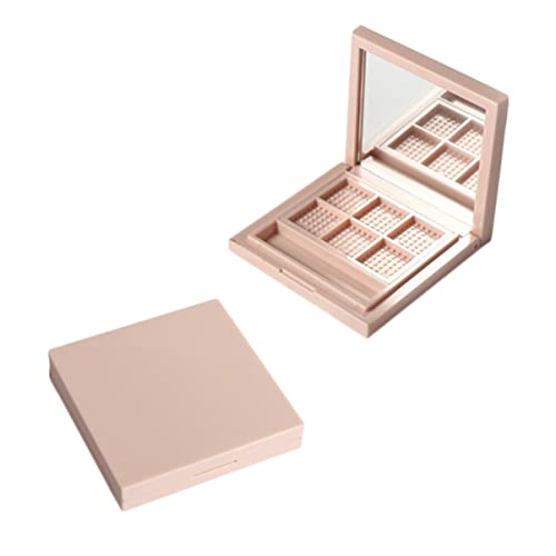 FRCOLOR Blush Makeup Palette with Mirror - Empty Eyeshadow & Lipstick Palette for Watercolor Painting, Travel Toiletries & Makeup Highlighter - Perfect for Artists, Makeup Lovers & Travel Essentials