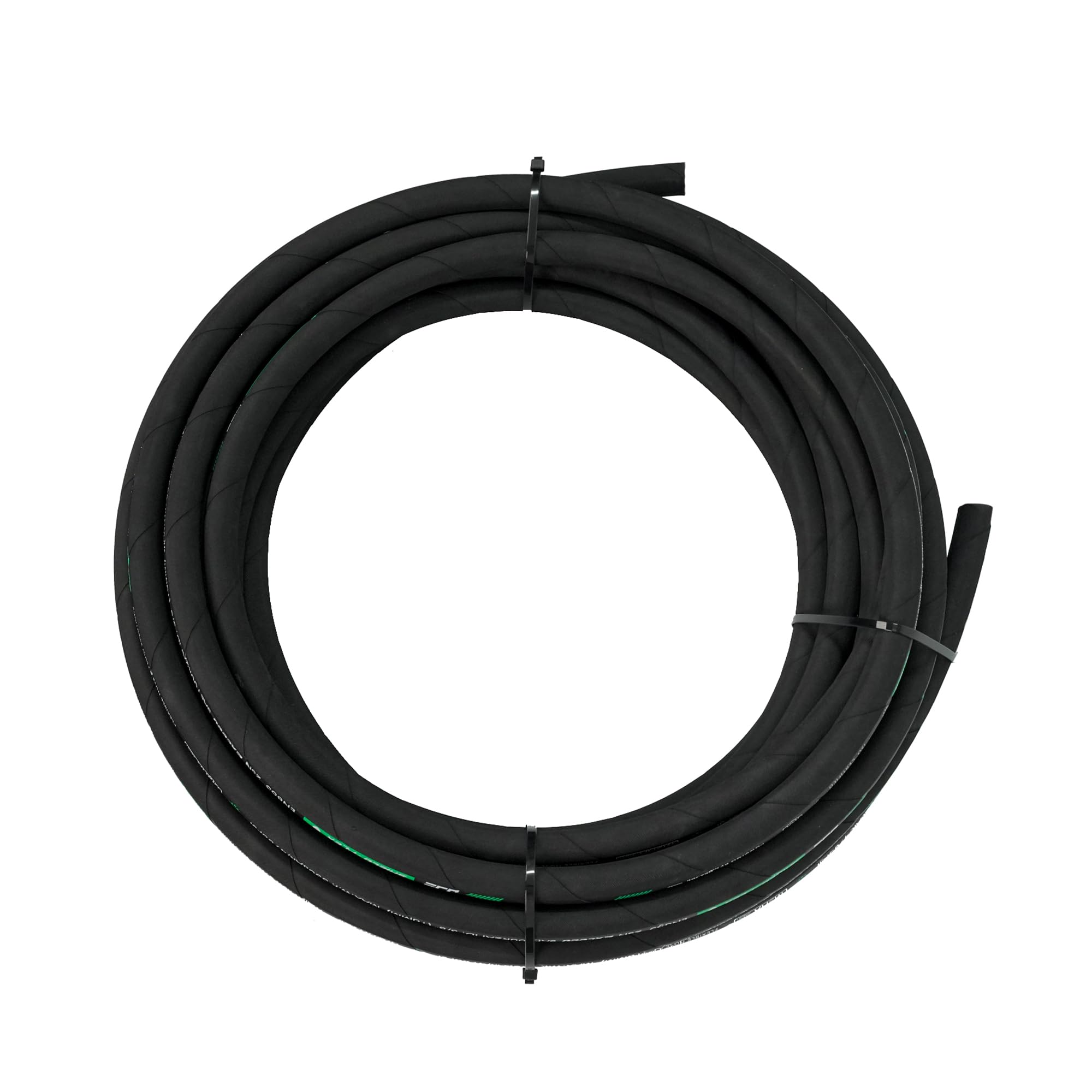 Haichy 1/4 in x 100 ft Hydraulic Hose - 5800 PSI High-Pressure Rubber Hose with 2-Layer Steel Wire Braid, Oil-Resistant & Flexible for Industrial, Agricultural, and Construction Equipment