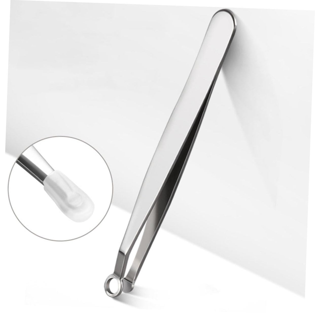 NOLITOY Stainless Steel Nose Hair Scissors & Eyelash Tweezers Set - Precision Trimmer for Nose Hair, Eyebrows & Nails - Silver Grooming Tool for Men & Women | Perfect for Home, Travel & Salon Use