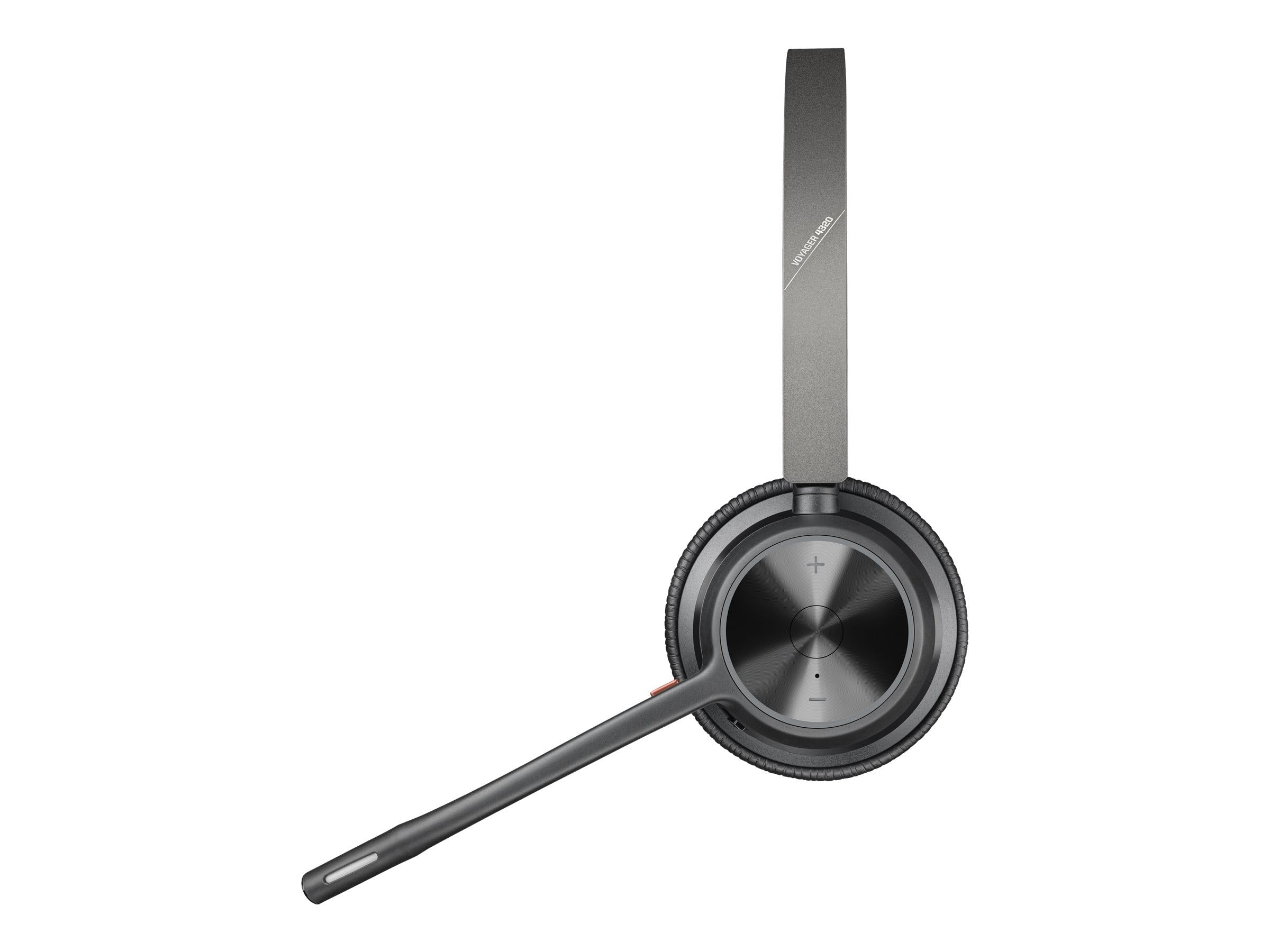 Poly Voyager 4320 UC Wireless Headset with Charge Stand - Bluetooth Headphones with Boom Mic for PC, Mac & Mobile - USB-A Adapter Included - Ideal for Teams, Zoom Calls & Remote Work