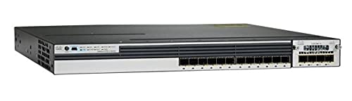 Cisco WS-C3750X-12S-E 12-Port Gigabit Ethernet Switch | IP Base Layer 3 | Certified Refurbished | Ideal for Small Business Networks & Office Use