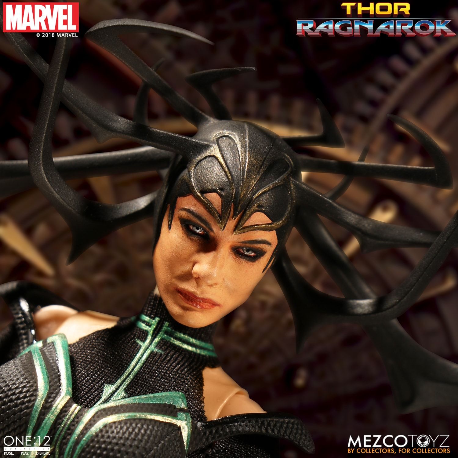 Mezco Toyz One:12 Collective Marvel Comics Thor Ragnarok Hela 1/12 Scale Action Figure - Premium Collectible for Marvel Fans, Display & Role Play