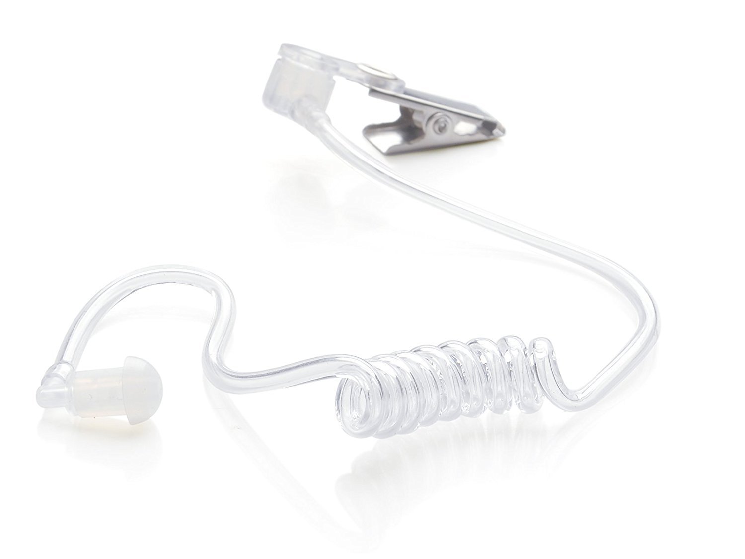 Retevis Walkie Talkie Earpiece with PTT Microphone - 3.5mm Transparent Headset Compatible with RT24 RT22 RT622 RT46 RT27 RT617 RT618 RT619 Baofeng BF-888S Kenwood Radios (5 Pack) - Ideal for Security, Construction, and Outdoor Communication