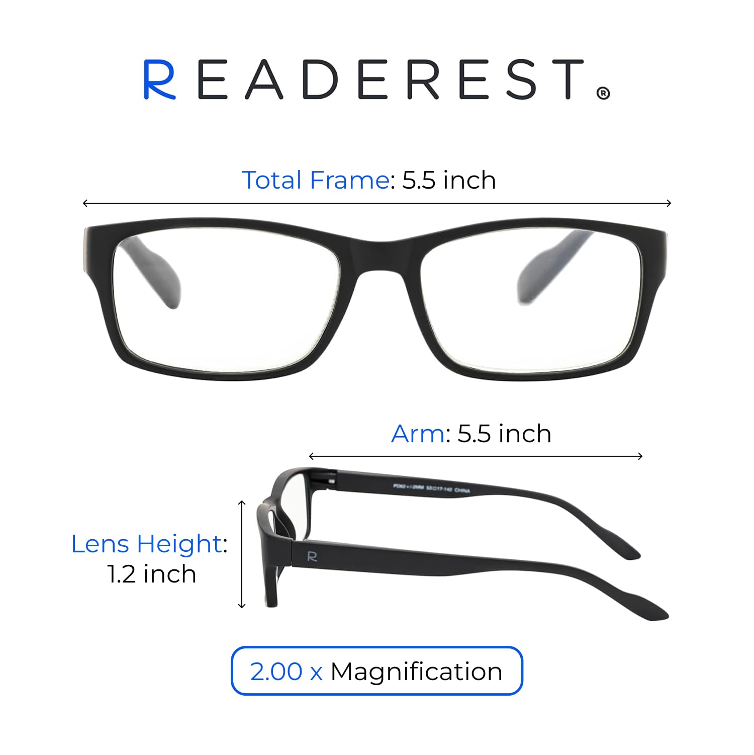 Blue Light Blocking Reading Glasses 1.25 Magnification - Anti Glare Computer Glasses with UV Protection for Men & Women - Thin Reflective Lens for Eye Strain Relief - Perfect for Office Work, Gaming & Screen Time (Black)