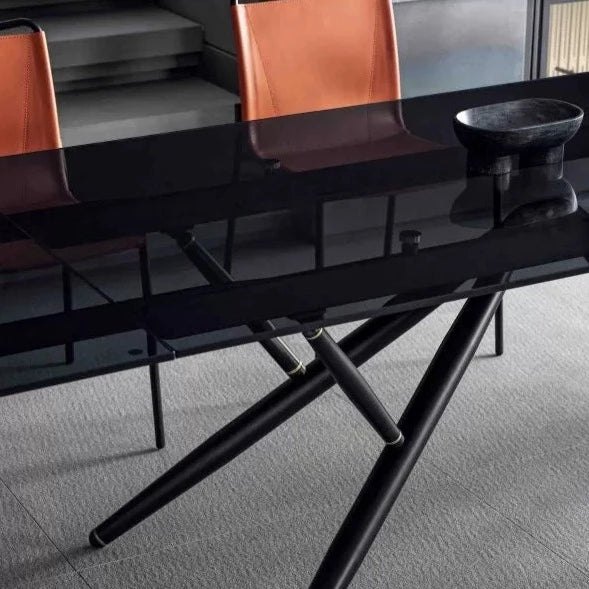 Rectangular Crystal Coffee Table - Modern Glass Top End Table for Living Room, Bedroom, or Office - Stylish Home Decor Furniture for Small Spaces