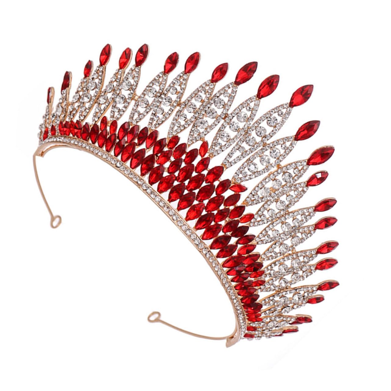 Minkissy Crystal Bridal Tiara Headband for Women - Wedding Hair Crown with Gems, Fairy Princess Headpiece for Bride, Miss, Ladies | Perfect for Weddings, Prom, Pageants, and Special Occasions