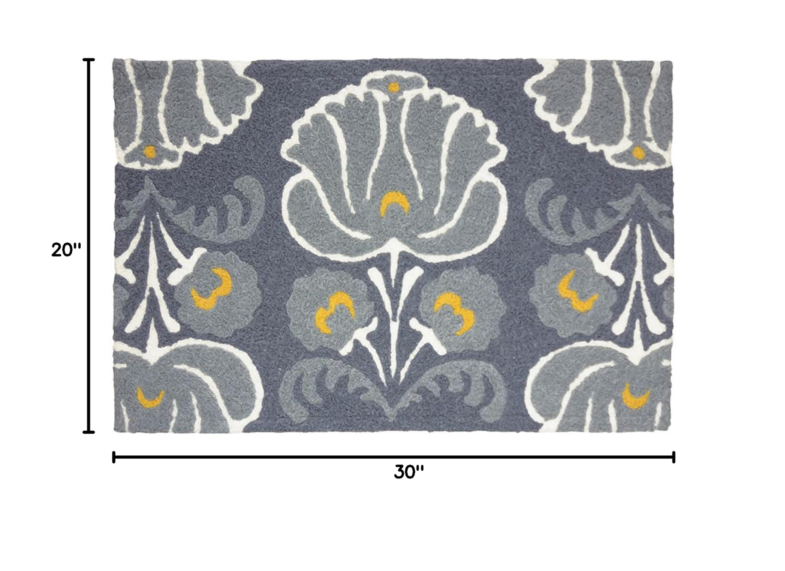 Jellybean Indoor/Outdoor Decorative Ramona Gray Accent Rug 20