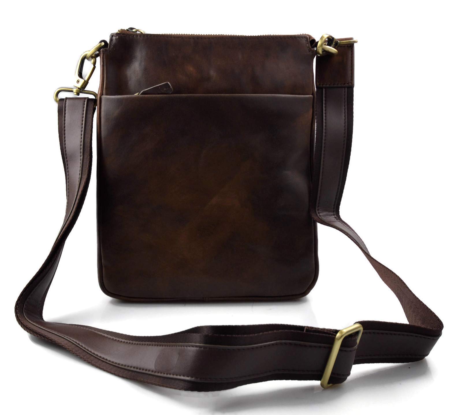 Genuine Leather Shoulder Bag for Men & Women - Stylish Messenger Sling Satchel Crossbody Postman Hobo Bag in Red | Perfect for Work, Travel & Daily Commute