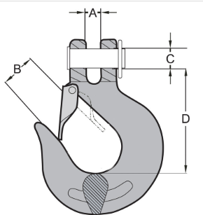 3/8 Inch Grade Clevis Slip Hook with Safety Latch - Heavy Duty Lifting Hardware for Towing, Rigging & Construction Safety