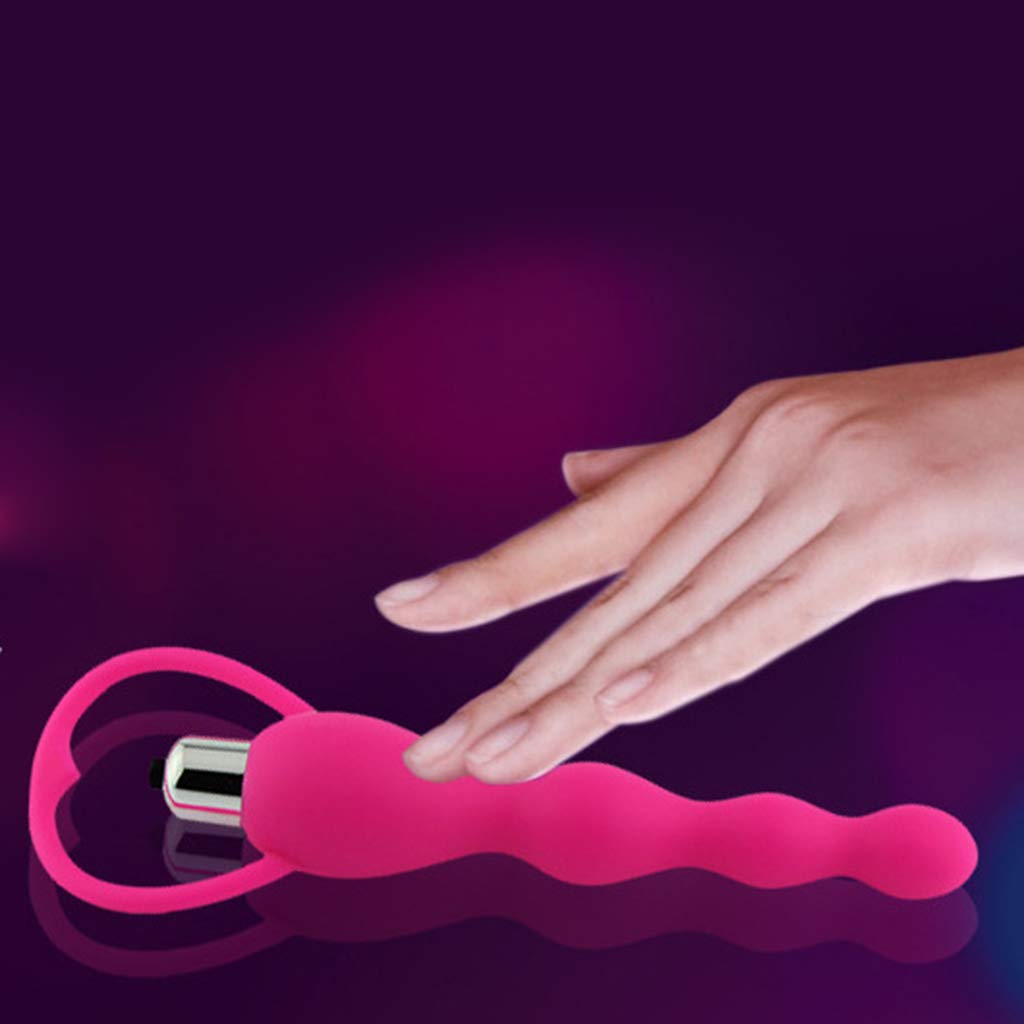 Silicone Anal Beads Vibrator - Pleasure Stimulation Toy for Women & Men (Purple) - Perfect for Couples Play & Solo Exploration