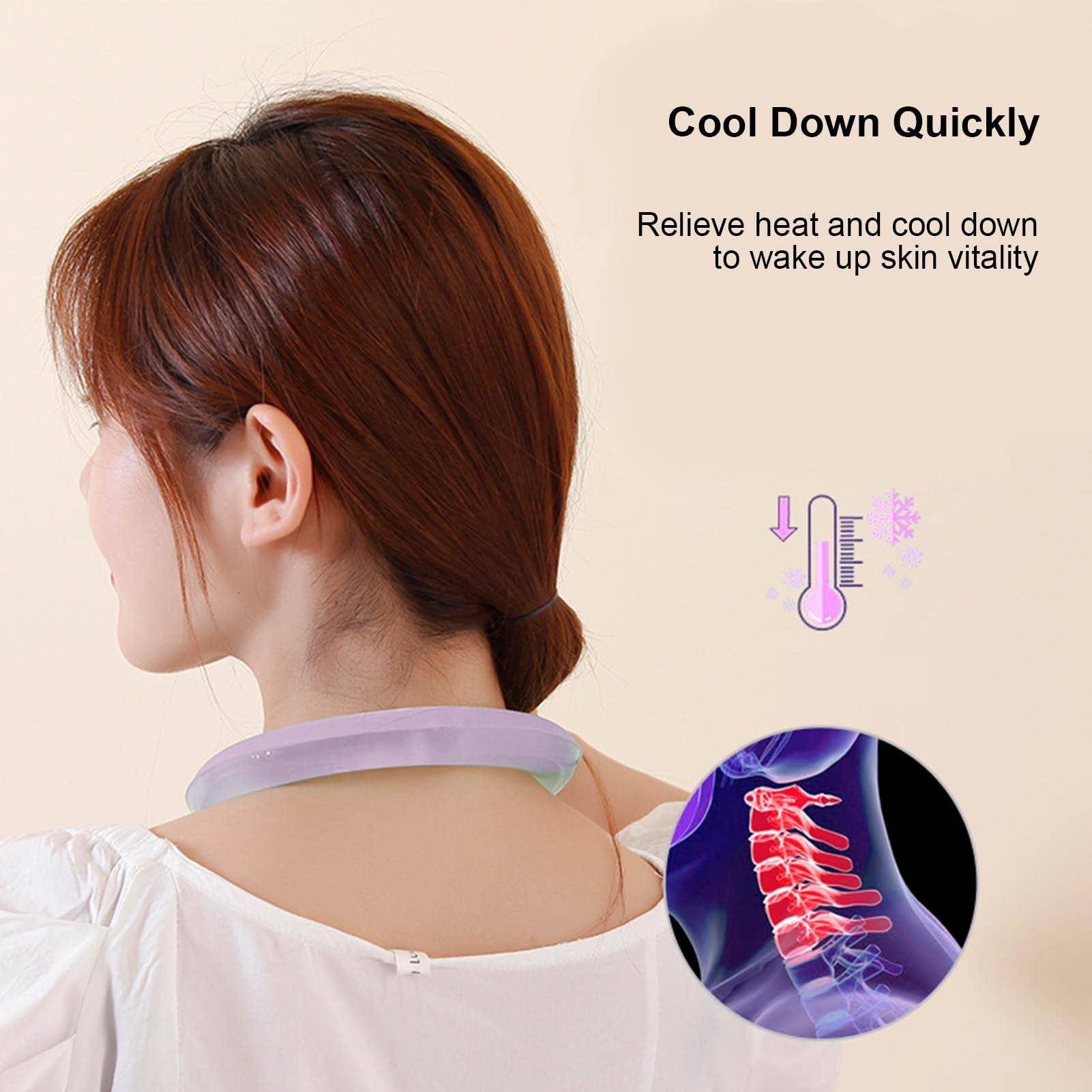 Cooling Neck Wraps - Reusable Ice Pack Tubes for Heat Relief & Neck Pain - Perfect for Sports, Migraines & Hot Weather
