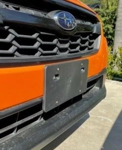 Subaru XV Crosstrek 2013-2015 Front License Plate Mount Bracket Kit with Round Hole Adapters & Toggle Anchors – Universal Car Tag Holder for Easy Installation – Perfect for Parking Lots, Gated Communities & State Compliance