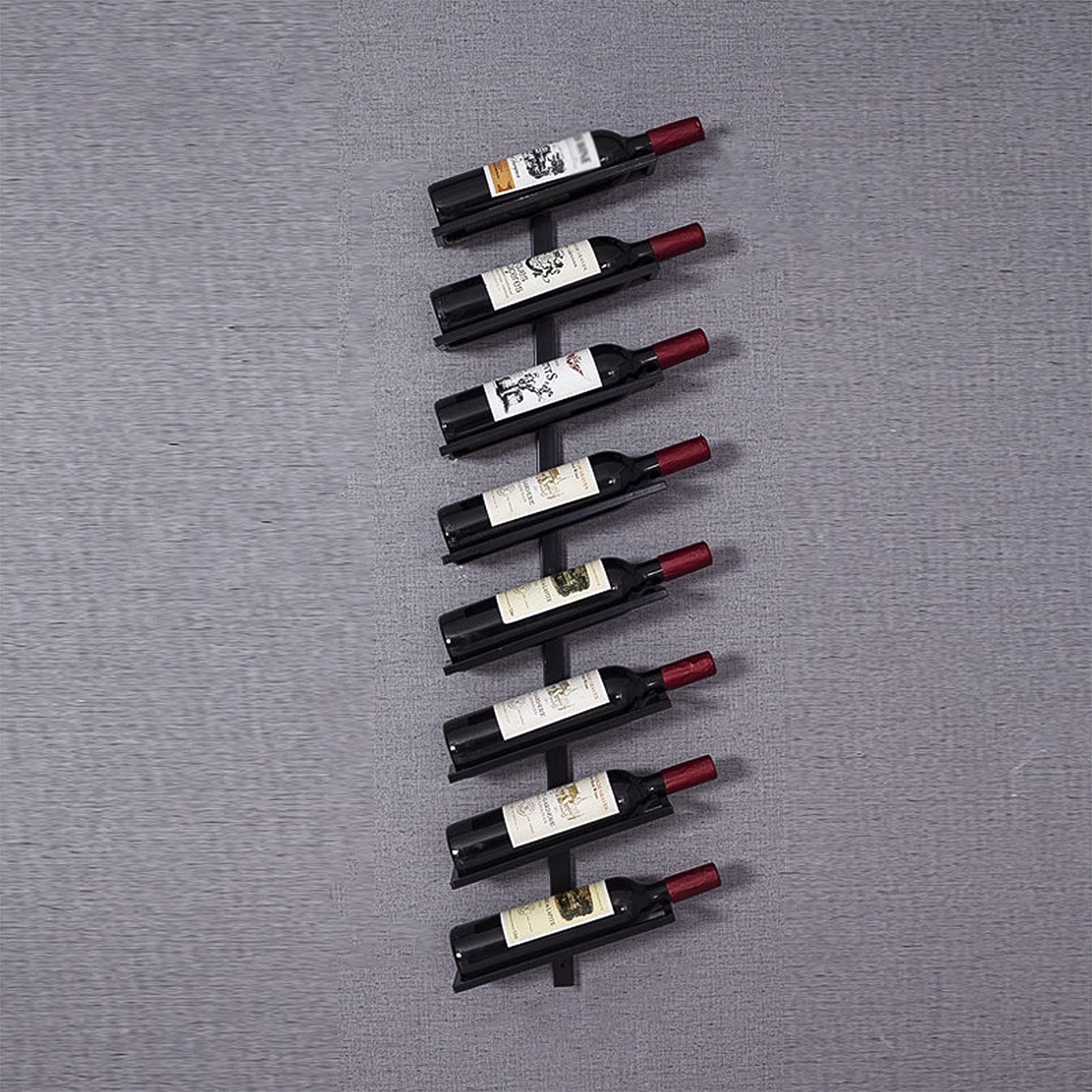 Wall-Mounted Wine Rack Holder - Holds 2/4/6/8/10/12 Bottles - Durable Metal Wine Storage for Kitchen, Bar, Restaurant or Wine Cellar - Space Saving Bronze/Black/Gold Design - Perfect for Home Entertaining & Commercial Use