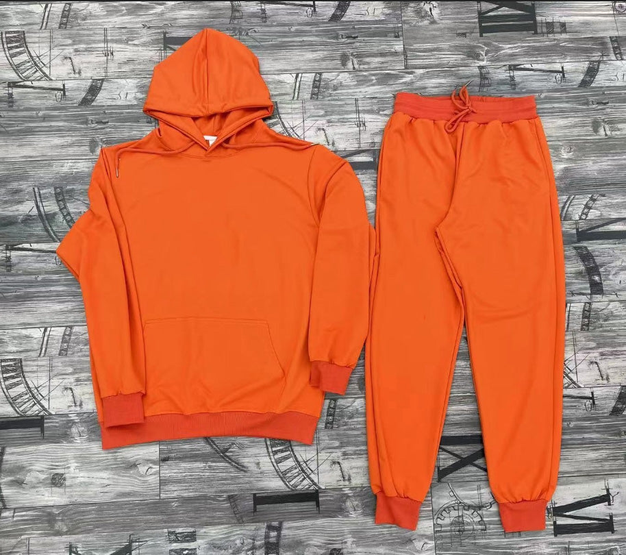 Men's Hooded Sweatshirt Two Piece Set - Casual Pullover Hoodie & Jogger Pants Outfit (XN2082) for Streetwear, Lounge & Gym Wear