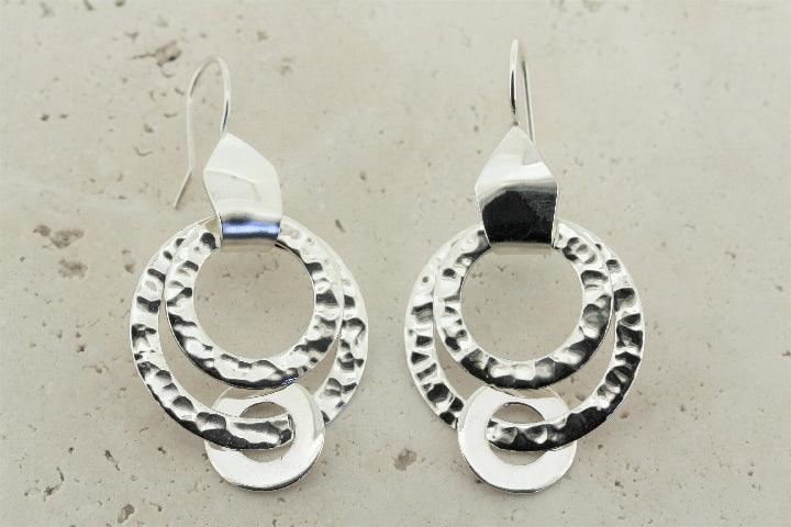 3-Pack Sterling Silver Circle Drop Earrings for Women - Elegant Dangle Hoop Earrings for Everyday Wear, Parties & Gifts