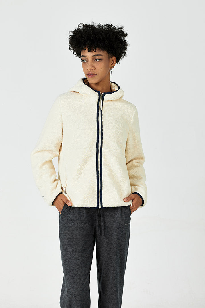 Men's & Women's Zip Up Hooded Sherpa Jacket - Warm Fleece Lined Winter Coat for Outdoor Activities | Perfect for Hiking, Camping & Casual Wear