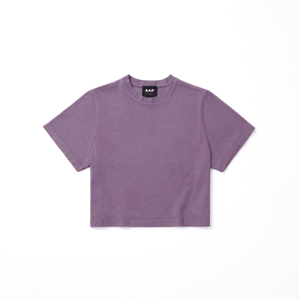 Stylish Deep Purple Crop Tee for Women - Trendy Casual Tops for Summer Outfits & Streetwear Fashion