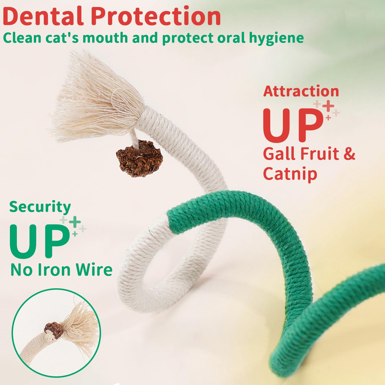 Premium Catnip & Silvervine Chew Toys for Kittens - 3 Pack Interactive Dental Rope Toys (27.55