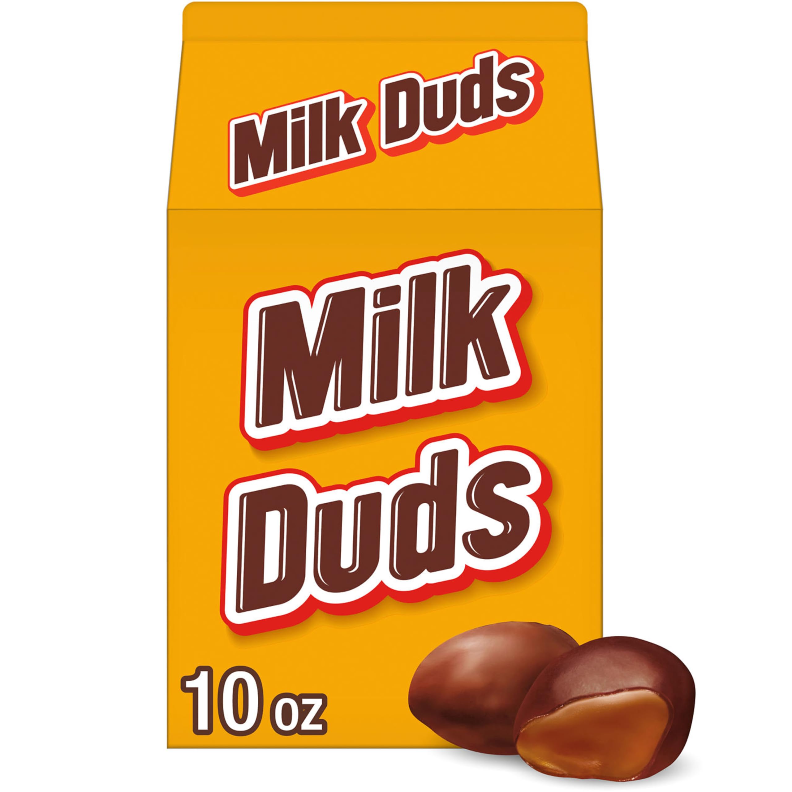 MILK DUDS Chocolate & Caramel Candy Box - 10oz Bulk Pack | Movie Theater Snacks, Halloween Treats & Party Favors