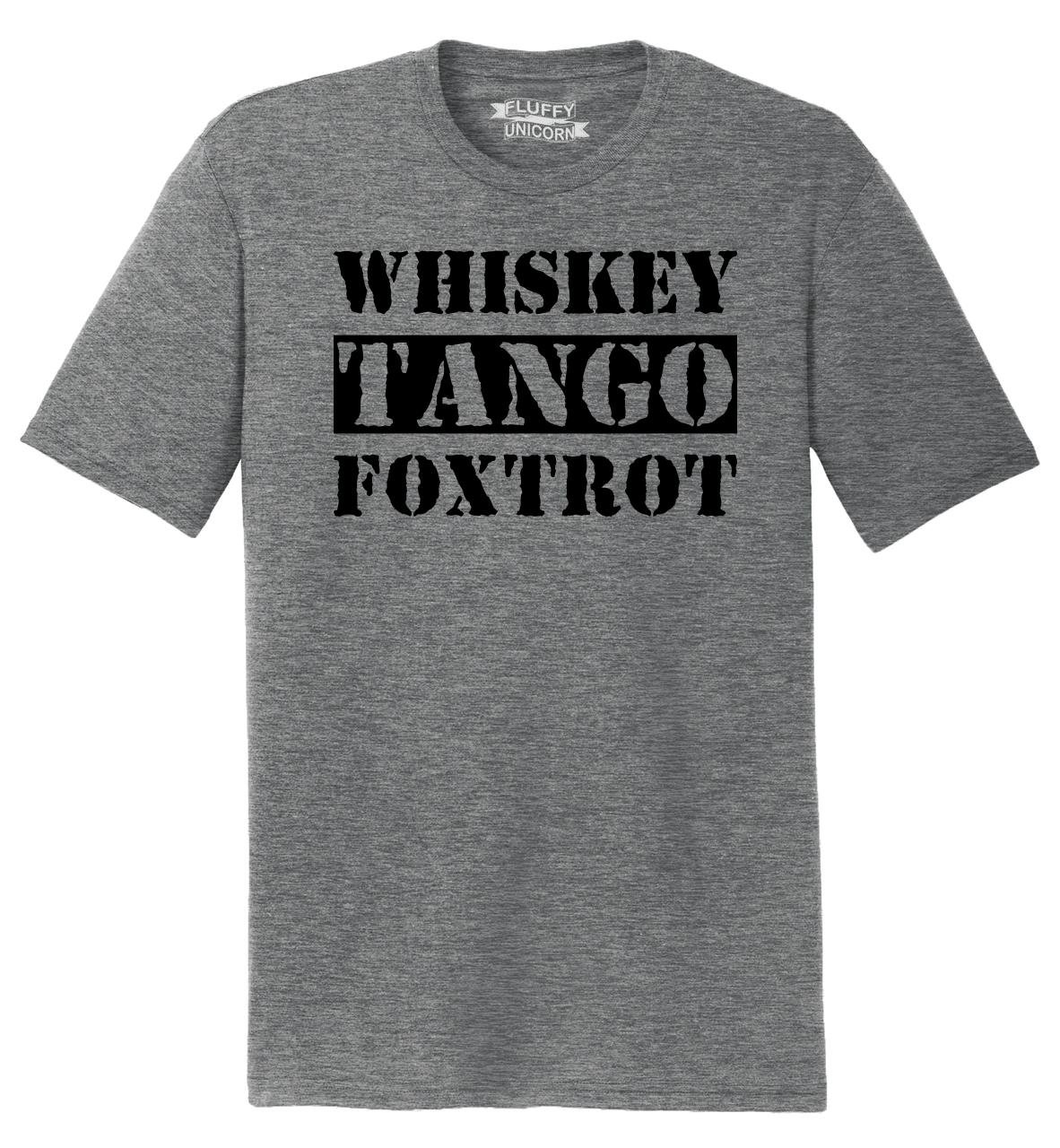 Funny Whiskey Tango Foxtrot WTF Tri-Blend T-Shirt for Men - Soft Comfortable Humor Graphic Tee for Casual Wear, Parties & Gifts