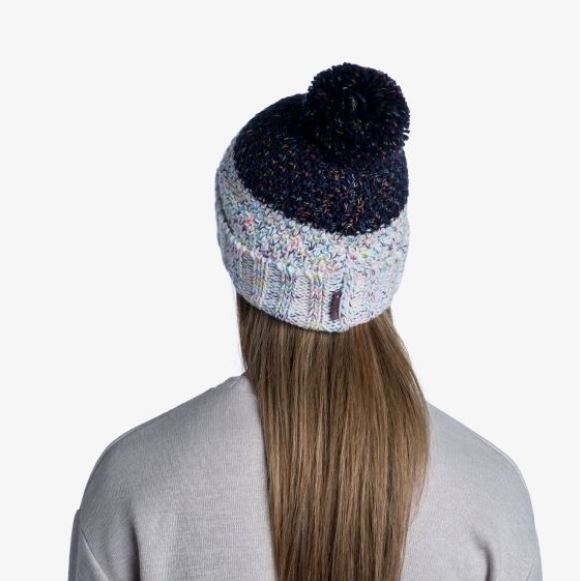 BUFF Knit Hat for Men & Women - Janna Night Blue Beanie for Winter Warmth - Perfect for Skiing, Hiking & Outdoor Activities