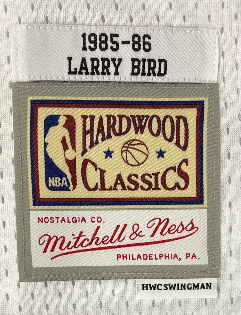 Larry Bird Autographed Boston Celtics White M&N Hardwood Classics Swingman Jersey - PSA Certified - Perfect for NBA Memorabilia Collection & Celtics Fan Gifts