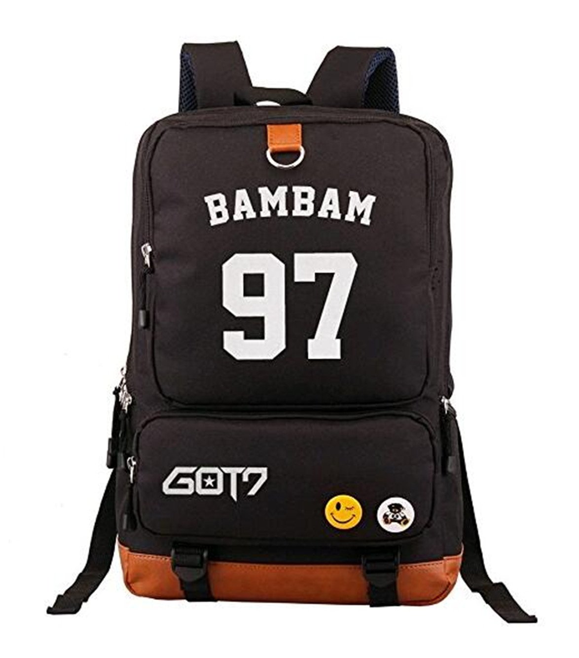 JUSTGOGO Glow in The Dark Backpack - Lightweight Korean Style Daypack for College, School & Travel - Water Resistant Laptop Bag with USB Charging Port - Perfect for Students, Commuters & Outdoor Adventures
