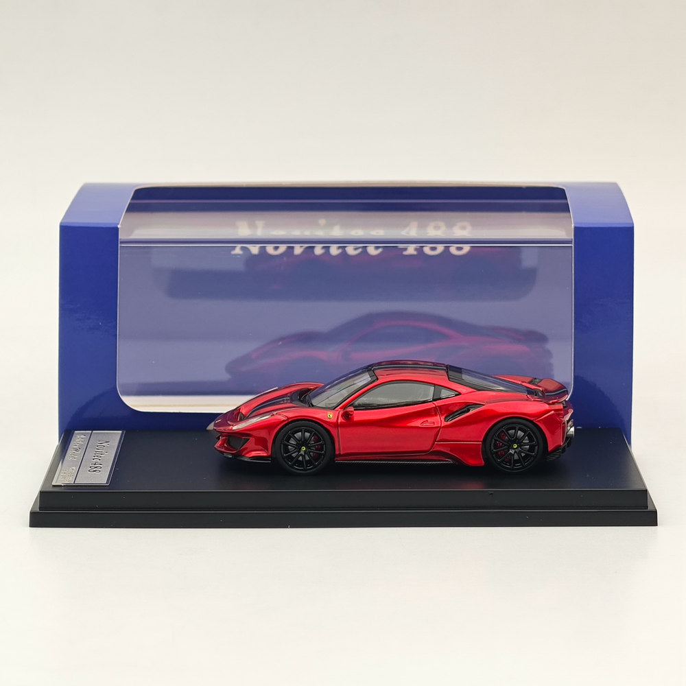 1:64 Scale Ferrari Novitec 488 Pista Red Diecast Model Car - Super Detailed Racing Sports Collectible for Display, Gifts & Car Enthusiasts