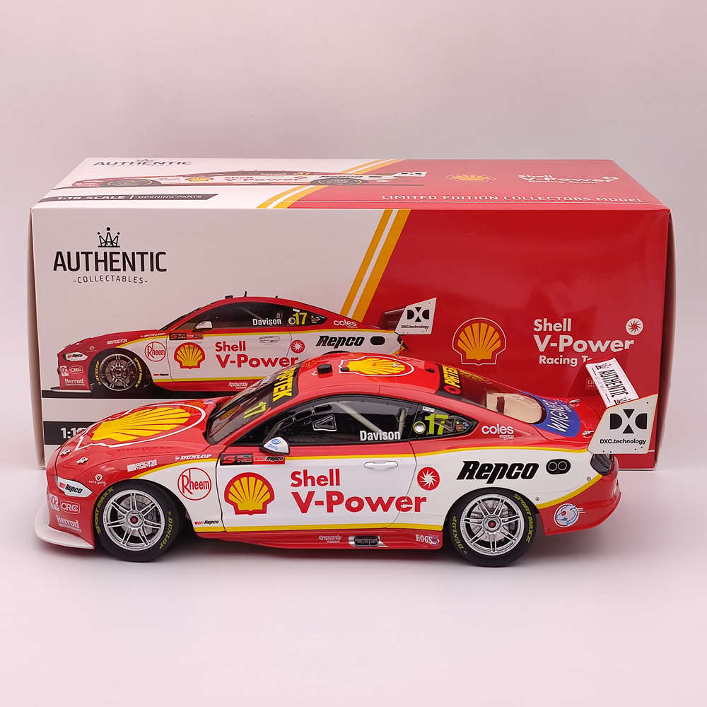 1/18 Scale Authentic SHELL V-Power Racing Team #17 Ford Mustang GT 2021 Diecast Model Car - Will Davison's Collectible Toy Car Gift for Racing Fans & Display Collection