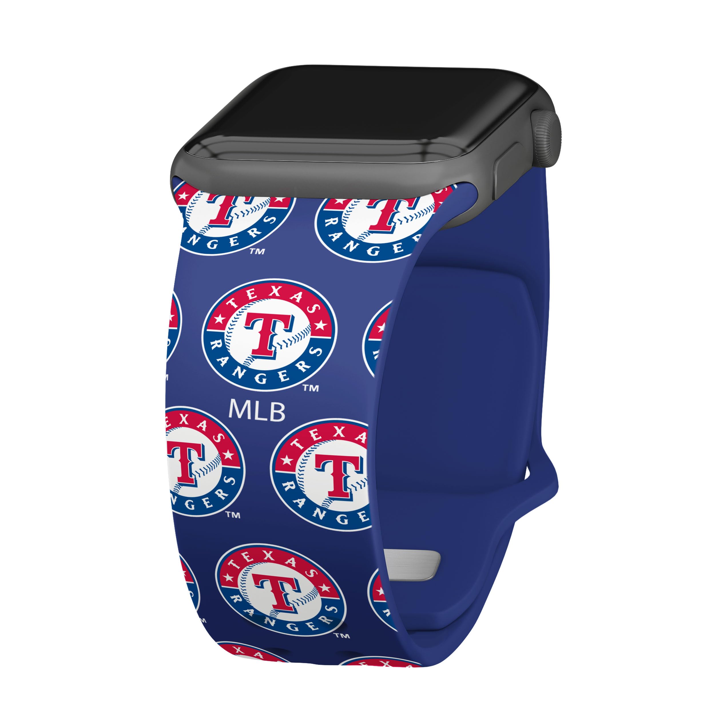 Texas Rangers HD Watch Band for Apple Watch - Durable Silicone Sports Strap, Compatible with Series 1/2/3/4/5/6/7/8/SE - Perfect for Baseball Games, Workouts & Everyday Wear