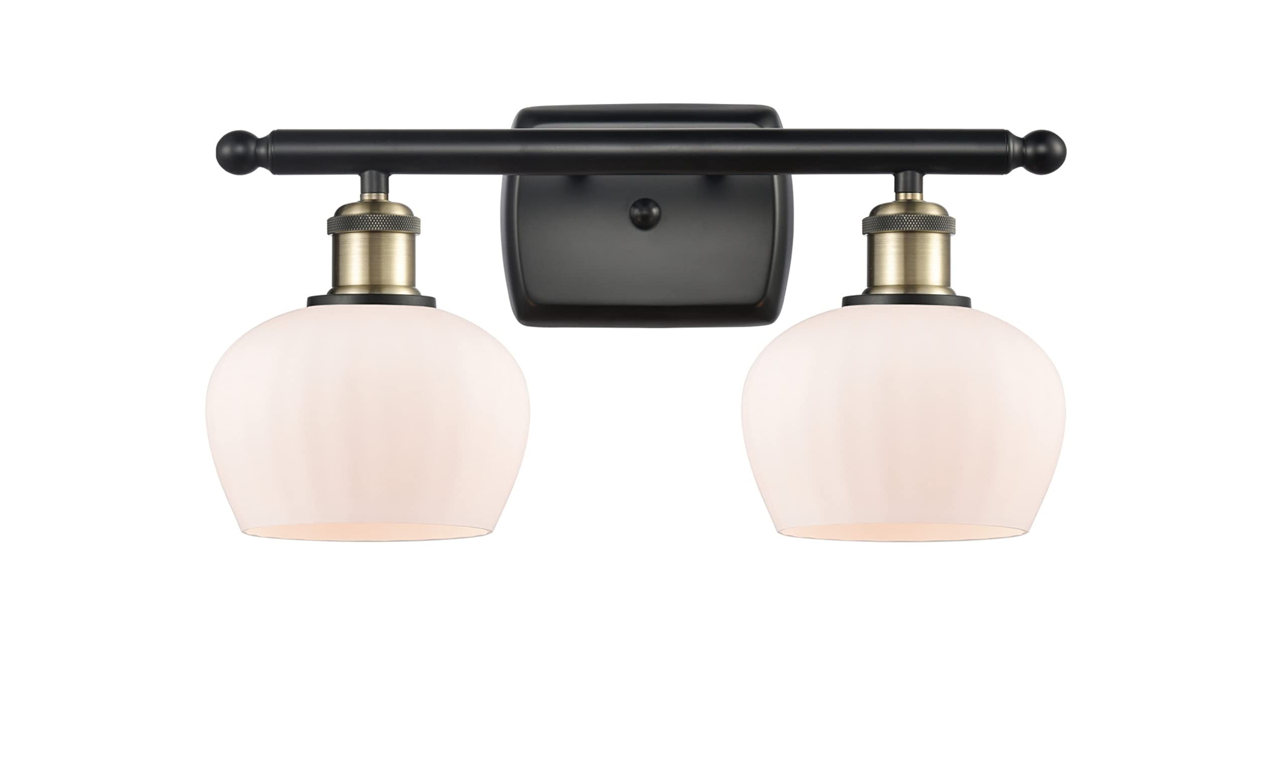 Innovations Lighting 516-2W-BAB-G91 Fenton 2-Light Bathroom Vanity Light - Ballston Collection - Perfect for Modern Bathroom, Powder Room & Dressing Area Lighting