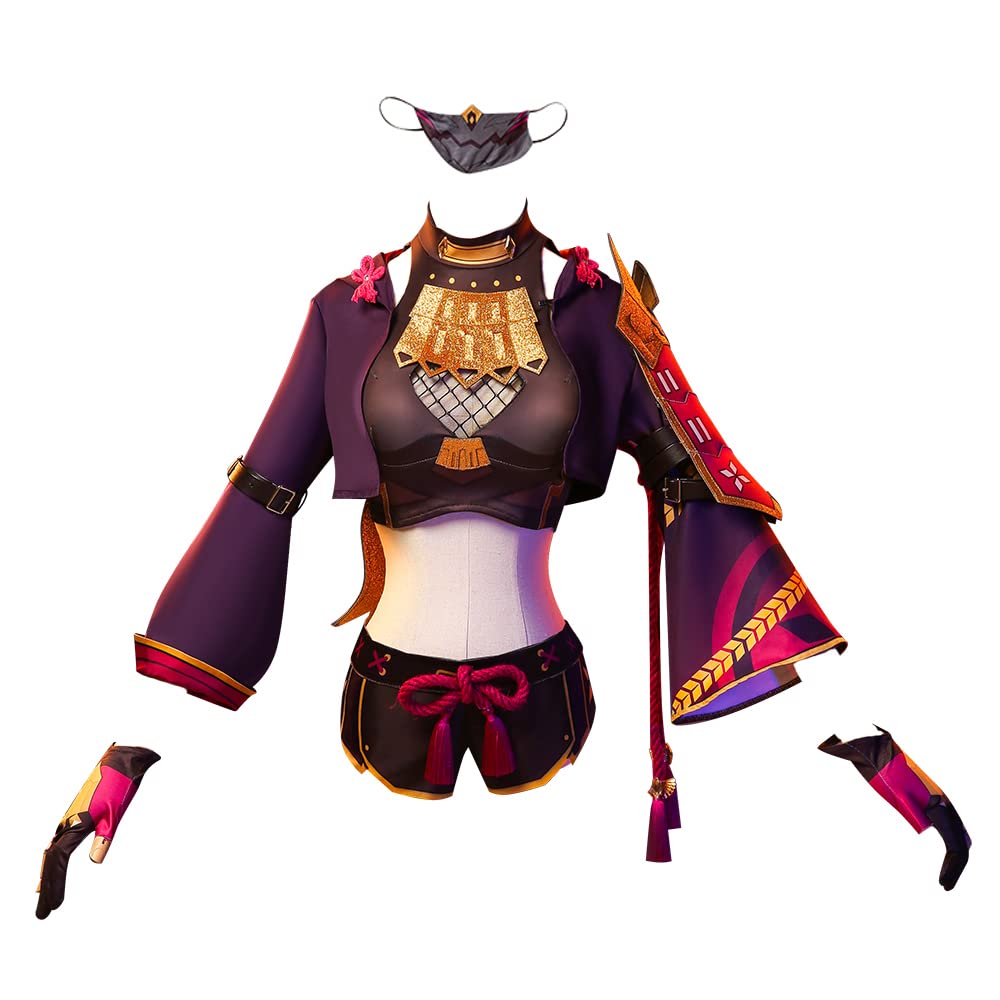 Kuki Shinobu Cosplay Costume Full Set - Genshin Impact Outfit for Women | Halloween, Anime Conventions & Role Play