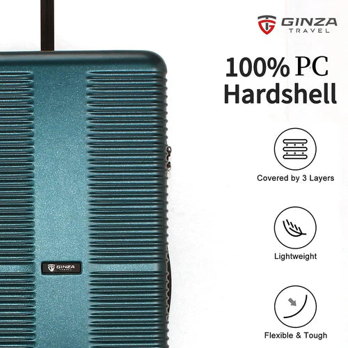 Ginza Travel Hardside Spinner Luggage 2-Piece Set (20/28 Inch) - Lightweight Durable Suitcase for International Flights & Business Trips
