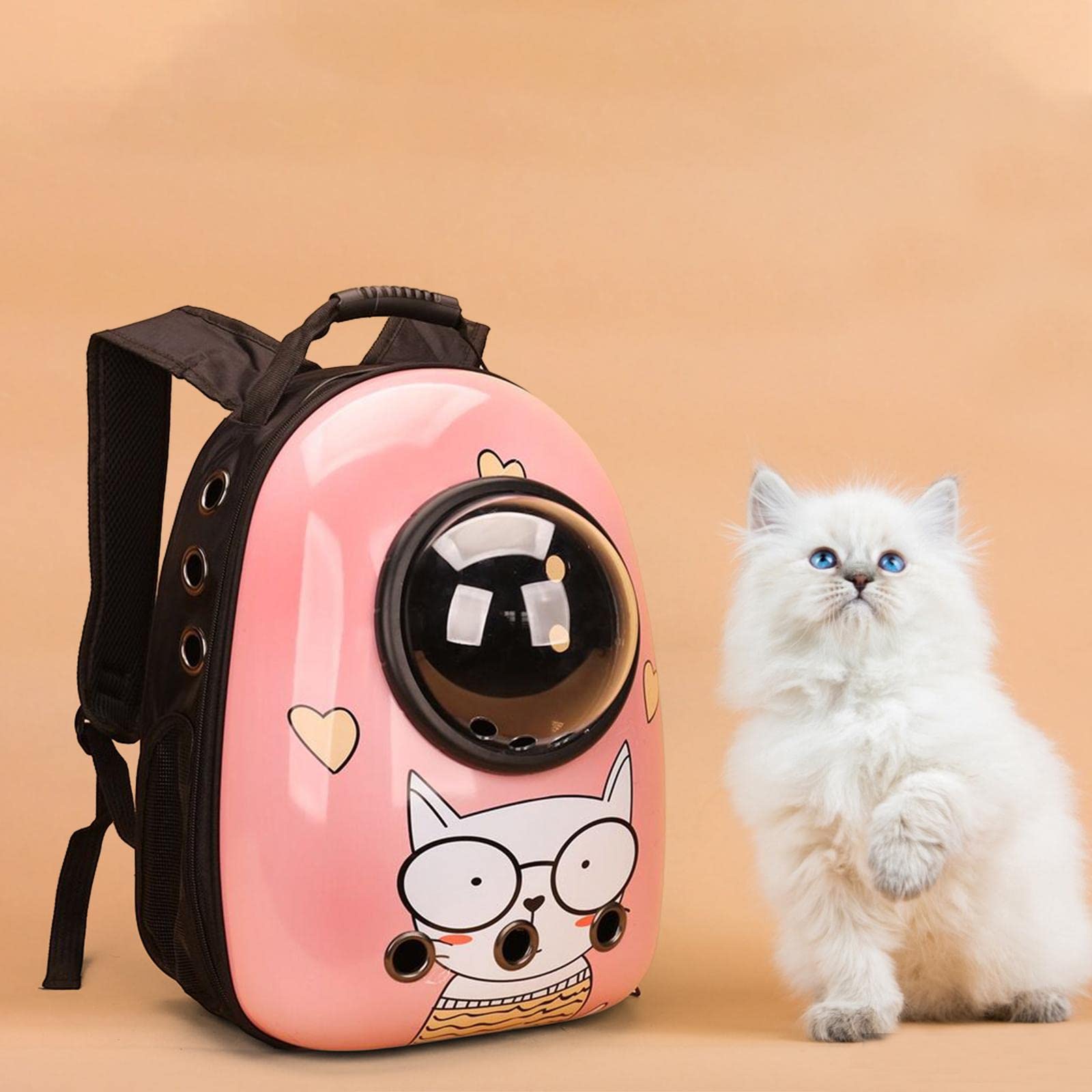 Enakshi Cat Carrier Backpack - Space Capsule Bubble Pet Travel Bag for Small Cats & Kittens | Durable & Comfortable Pet Carrier for Outdoor Adventures, Vet Visits & Air Travel | Perfect for Dogs & Cats | Pet Supplies & Accessories