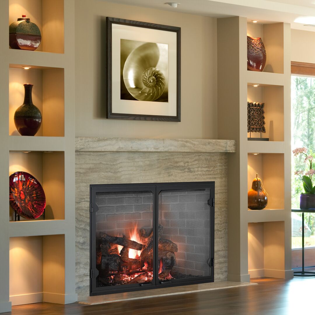 Majestic Biltmore 50-Inch Wood Burning Fireplace - SB100 & SB100HB Models | Classic Radiant Heater for Living Room, Patio & Cabin Warmth